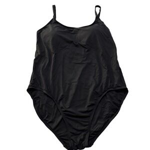 Andie Amalfi One Piece Full Coverage Swimsuit Women XXXL Black Adjustable Straps